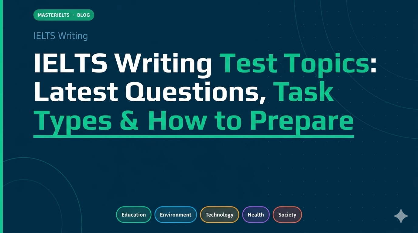 IELTS Writing Test Topics: Latest Questions, Task Types & How to Prepare
