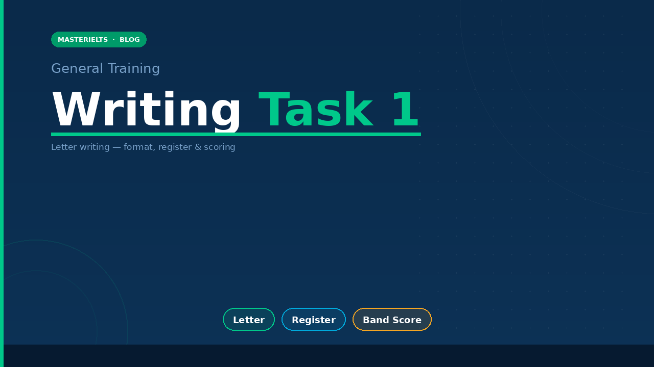 IELTS General Training Writing Task 1: Letter Writing Guide